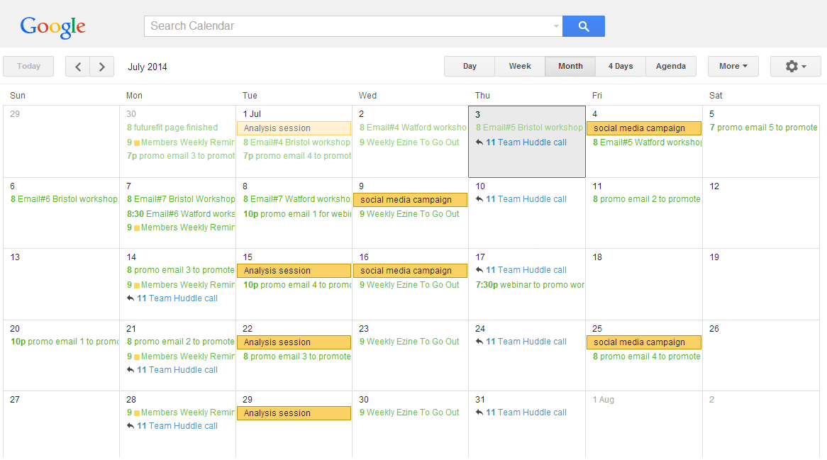 Are You Using A Marketing Calendar, You Should Be... - Google Calender